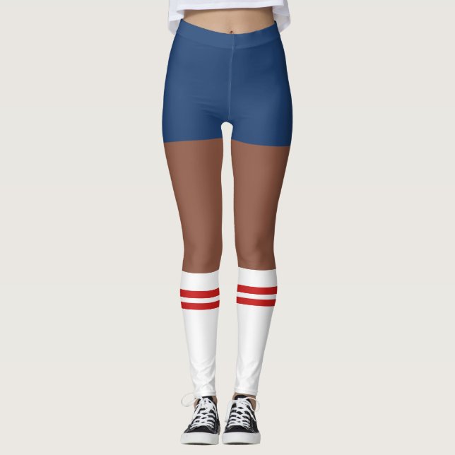 Nyhetsgalna kortbyxor och strumpor leggings (Framsida)