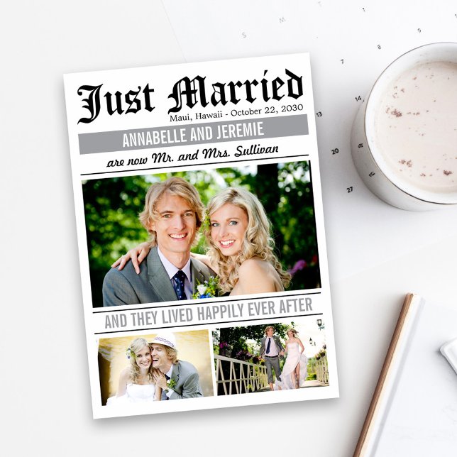 Nyhetsmeddelande från Bröllop Bröllop - vit Inbjudningar (Skapare uppladdad)