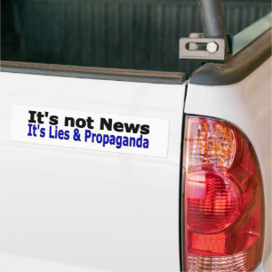 Nyhetsmedia Ljuger och Propaganda svart och blå te Bildekal