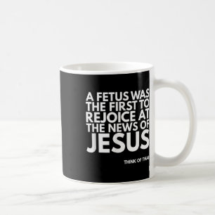 Nyhetsoffert för Fetus Rejoice Jesus Kaffemugg