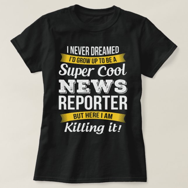 Nyhetsreporter T Shirt (Design framsida)