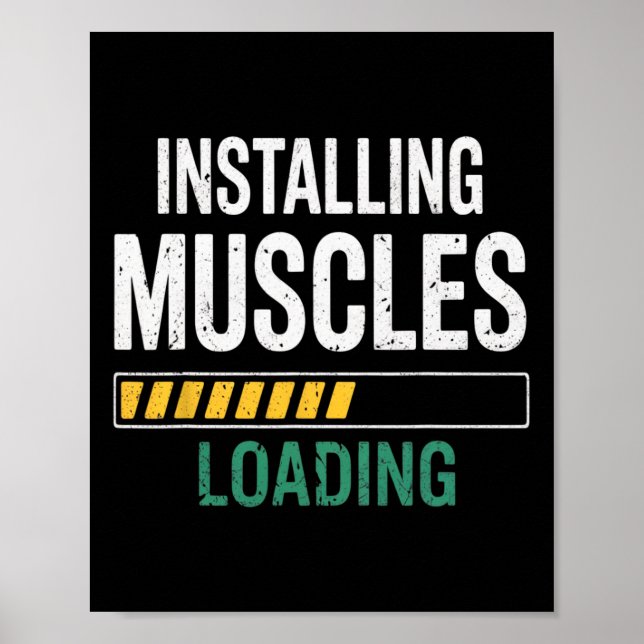 Nyinner Workout Gym Bodybuilding Fitness Muscles Poster (Framsidan)