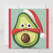 Nyj jul Avocado i Santa Hat och Scarf