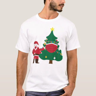 Nyjul 2020, tomten och dekorerad träd t shirt