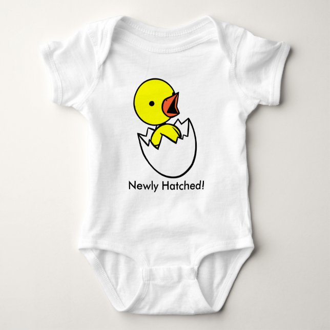 Nykläckt cute Chicken & Eggl Infant Shirt T Shirt (Framsida)