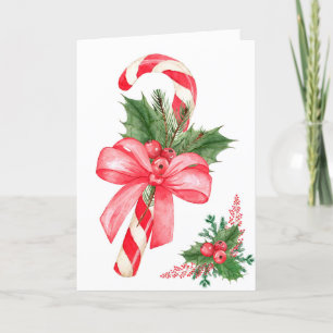 Nykter julkort för candy cane helgkort