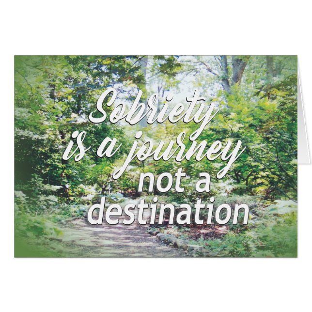 nykterhet är en resa 18a hälsningskort (Framsidan Horizontal)