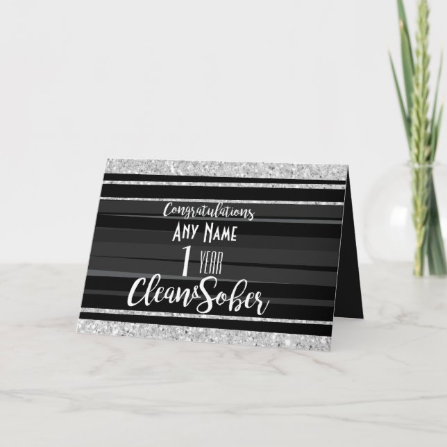 Nykterhetskort personligt 12 stegs återhämtning AA Kort (Framsida)