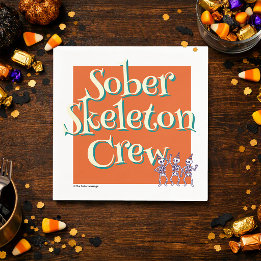 Nyktra Skelettgänget | Halloween-fest utan alkohol Pappersservett