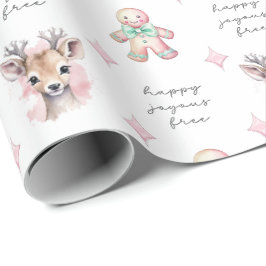Nyktra Snygga Älg Julpresent Inpackningspapper Presentpapper