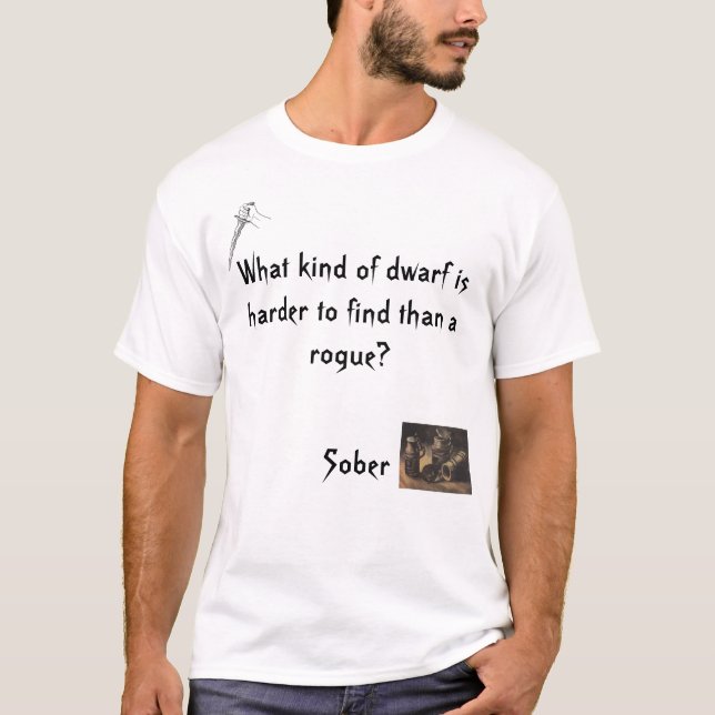 Nyktra till dvärgen t shirt (Framsida)
