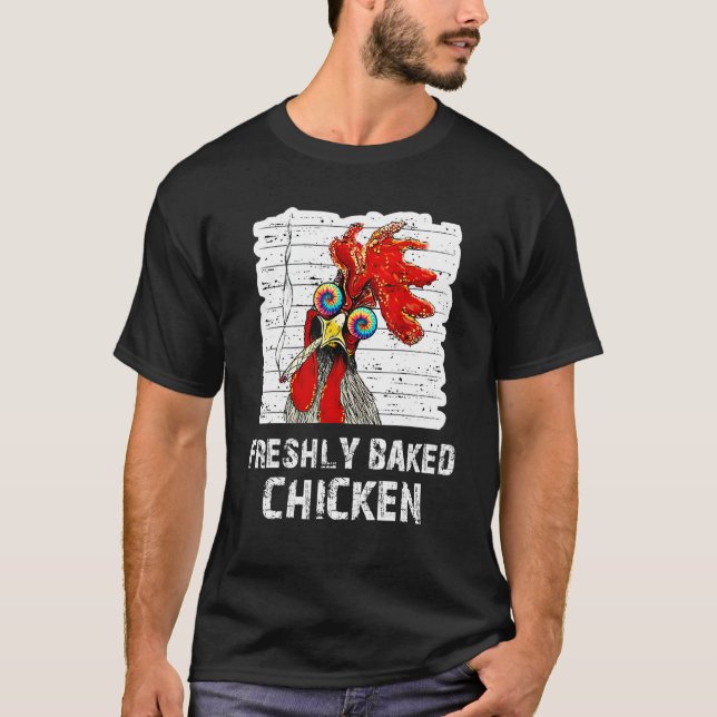 Nylagad kyckling svart och vit 1 t shirt (Framsida)