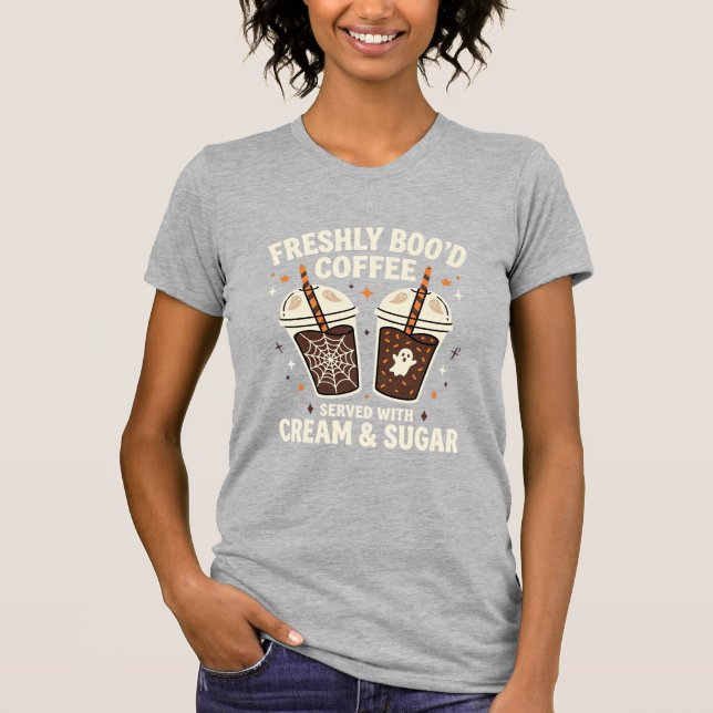 Nylaget Halloween-kaffe T Shirt (Framsida)