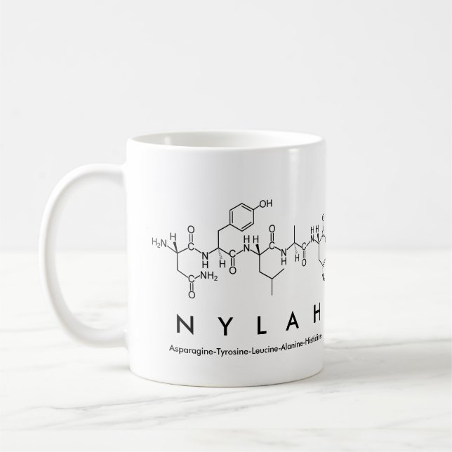 Nylah peptide namn mugg (Vänster)
