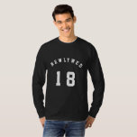 Nyligen 18 brider och groom t shirt<br><div class="desc">Den perfekt grafiken är modern och matchar den nya bröllop-presenten/det nya kläder för paret lycklig som gifte sig 2018. Idealisk smekmånadsutrustning för att visa din nya status, make och hustru, brud och brudgumm, inte pojkvän och flickvän eller fästman och fästman längre. En tankefull årsjubileum. Ändra text och år till kostym...</div>