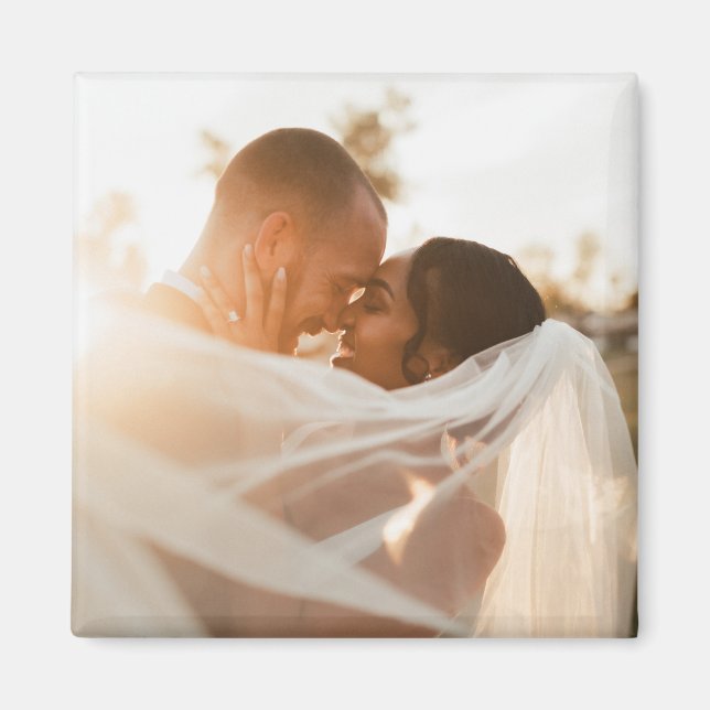 Nyligen använda veckors minne för foto från bröllo magnet (Framsidan)