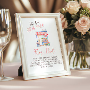 Nyligen Avslutad Bröllopsdusch-jakt med Blommotiv Poster