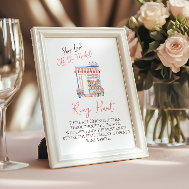Nyligen Avslutad Bröllopsdusch-jakt med Blommotiv Poster (Skapare uppladdad)