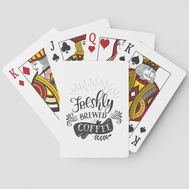 Nyligen bryggt kaffe casinokort (Baksidan)