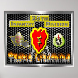 Nyligen Designad 25:e infanteridivisionen Poster
