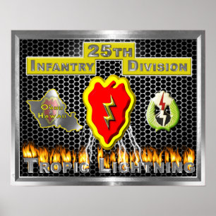 Nyligen Designad 25:e infanteridivisionen Poster