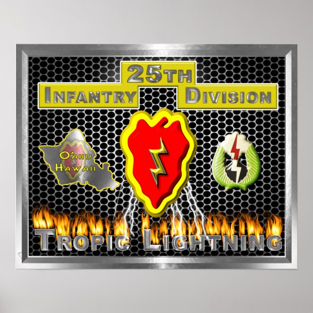 Nyligen Designad 25:e infanteridivisionen Poster (Framsidan)
