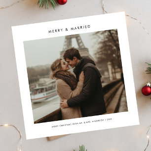 Nyligen första året - Merry & Married jul Julkort