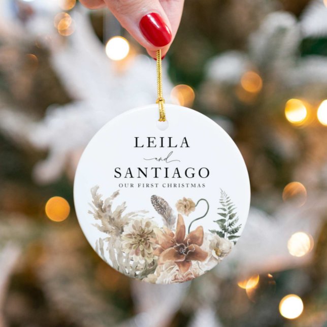 Nyligen första jul-Boho-fotot Julgransprydnad Keramik (Skapare uppladdad)