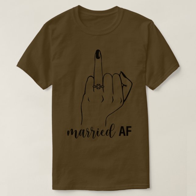 Nyligen Gift Brud Att Bli Bröllopsring Framtida Fr T Shirt (Design framsida)