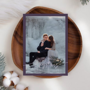 Nyligen gift fotoplommon, gift jul julkort