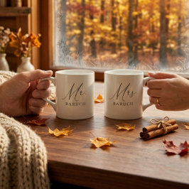 Nyligen Gift Fru Modern Brud Espressomugg