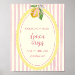 Nyligen Gissa Hur Många Citronkulor Finns i Burken Poster
