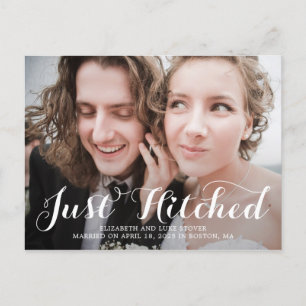 Nyligen Hitched Bröllop-annonsering Vykort