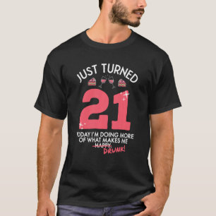 Nyligen kastade 21 Vin drickande 21:a födelsedagsr T Shirt