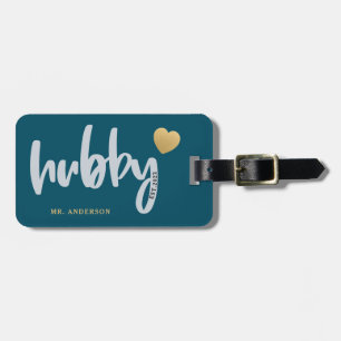 Nyligen lyft Hubby-typografi Bagagebricka