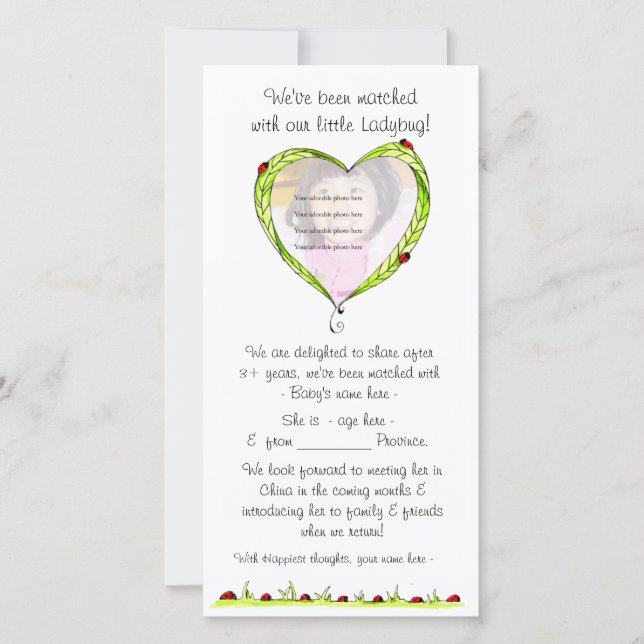 Nyligen matchades adoptionsmeddelandet meddelande (Framsida)