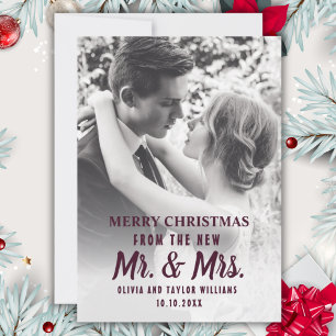 Nyligen, Mr. och Mrs. First God Jul Anpassningsbar Julkort