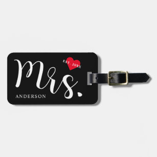 Nyligen Mrs Black and White Bagagebricka