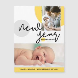 Nyligen nystartade Photo Gult Grått Baby