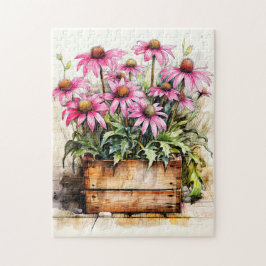 Nyligen Plockad Asterblomma Konst Pussel