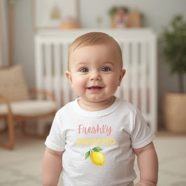 Nyligen Pressad Lemonad Båg Lemon Bebis Shower T Shirt