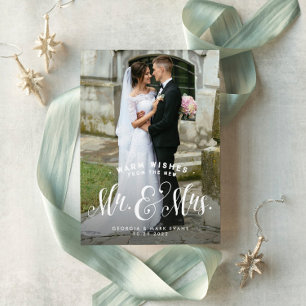 Nyligen ritade ett foto Mr. och Mrs. Jul Julkort