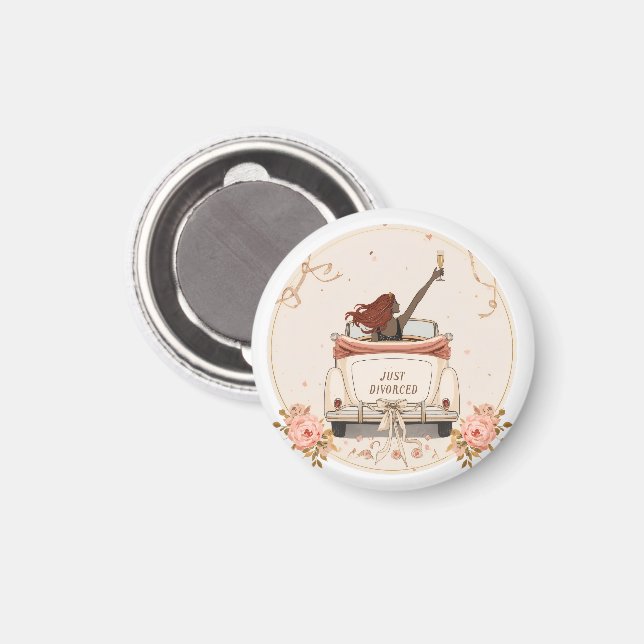 Nyligen Skild i Blom Floral Elegant Magnet (Front/Back)