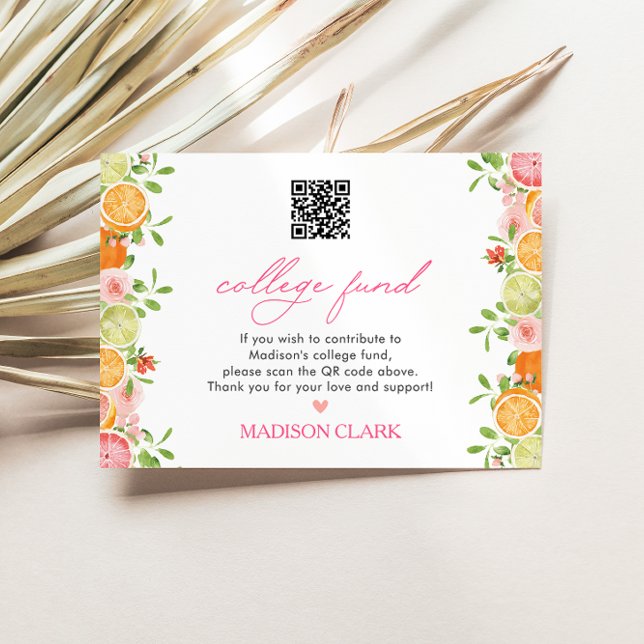 Nyligen Utexaminerad Blommig Citrus Universitetsfo Tilläggskort (Skapare uppladdad)