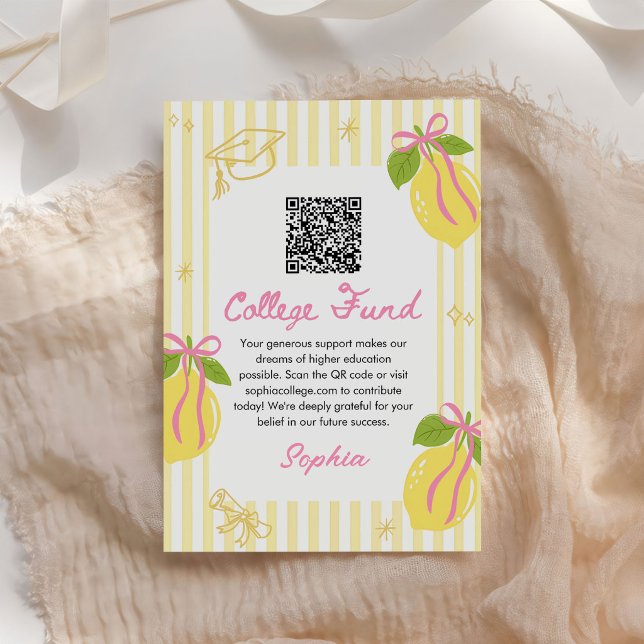 Nyligen Utexaminerad Citron Examen Högskolefond Tilläggskort (Skapare uppladdad)