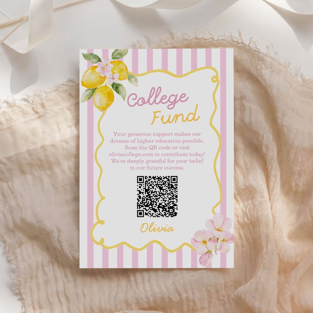 Nyligen Utexaminerad Citron Examen Högskolefond Tilläggskort (Skapare uppladdad)