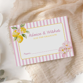 Nyligen Utexaminerad Citron Examen Råd Önskningar Tilläggskort