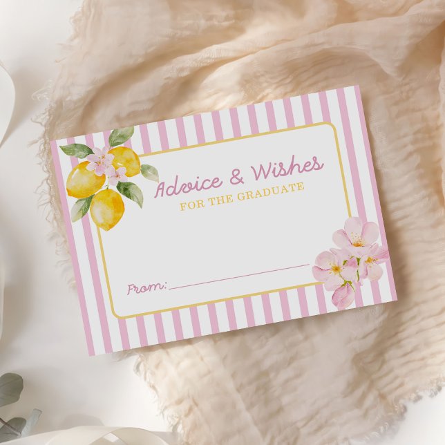 Nyligen Utexaminerad Citron Examen Råd Önskningar Tilläggskort (Skapare uppladdad)