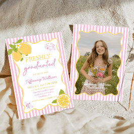 Nyligen Utexaminerad Citron Examenfest Inbjudningar