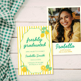 Nyligen Utexaminerad Foto Citron Citrus Examen Meddelande